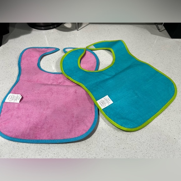 Babies  BIBS SET OF 2-pink & blue - Picture 8 of 10